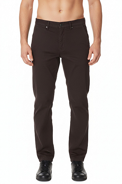 BOMBOOGIE Pánské Hnědé Volnočasové Kalhoty Chinos Rovné Vel. 29