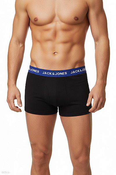 JACK & JONES Pánské Bavlněné Boxerky černé