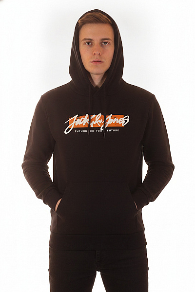 JACK & JONES Pánská Mikina S Kapucí A Potiskem Přes Hlavu Vel. M
