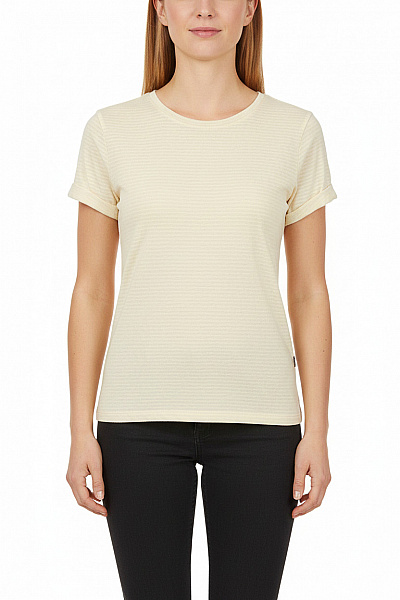 BOMBOOGIE Dámské Pruhované Tričko S Krátkým Rukávem Basic žluté Velikost EU L