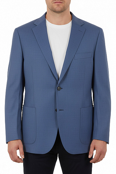 Eduard Dressler Pánské Sako Modré Elegantní Jednořadé Business Vel. XXL