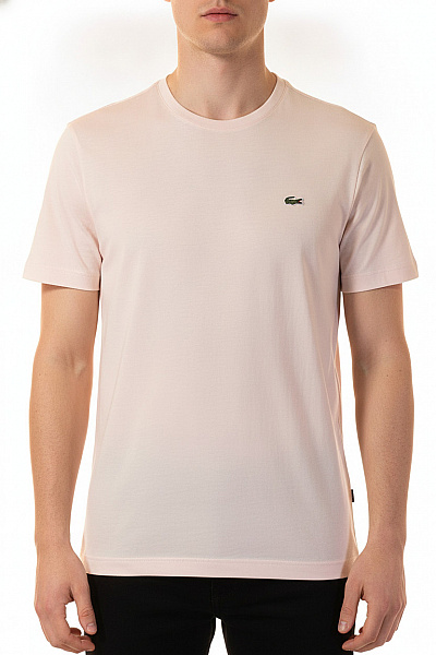 LACOSTE Růžové Tričko S Krátkým Rukávem Basic Vel. L