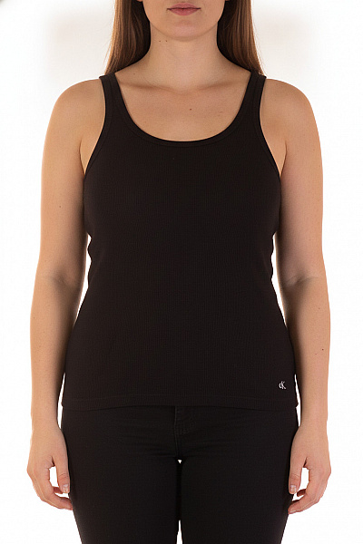 Calvin Klein Dámské Basic Tílko černé Bavlněné Bez Rukávů Vel. XL