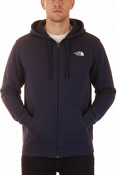 THE NORTH FACE Pánská Tmavě Modrá Mikina S Kapucí A Výšivkou Na Zip Vel. Xl