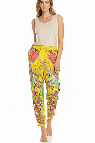 Princess Goes Hollywood Dámské Volnočasové Kalhoty žluté S Potiskem Velikost S