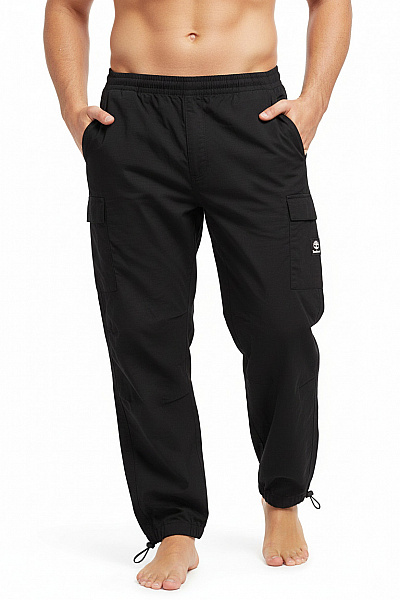 Timberland Pánské Cargo Kalhoty černé Volnočasové S Kapsami Vel. L