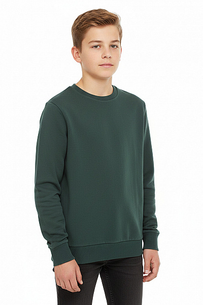 TOMMY HILFIGER Dětská Chlapecká Bavlněná Mikina Zelená Vel. 164 CM