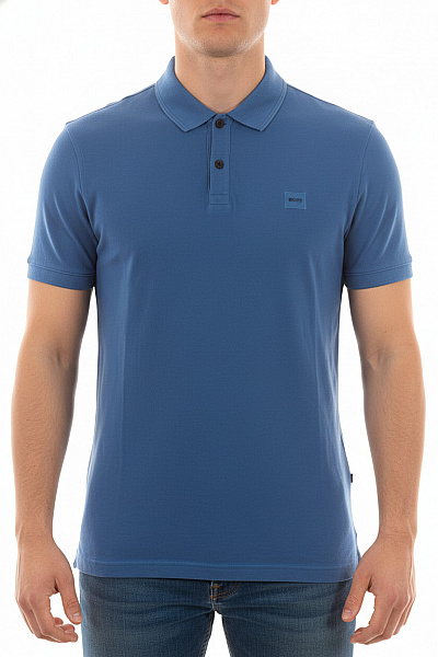 Hugo Boss Pánské Modré Polo Tričko S Krátkým Rukávem A Límečkem Velikost L