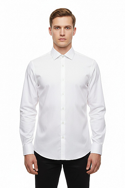 Seidensticker Pánská Košile Slim Fit Dlouhý Rukáv Bílá Business Elegantní Vel. 42