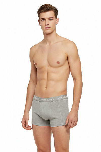 JACK & JONES Pánské Boxerky šedé Bavlněné Velikost XS