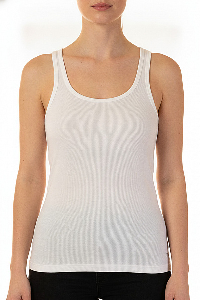 Calvin Klein Dámské Bílé Tílko Bez Rukávů Basic
