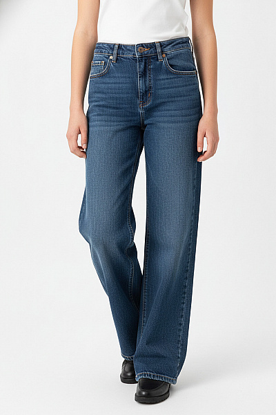 Reserved Dívčí Džíny Modré Bavlněné Volné Vel. 140