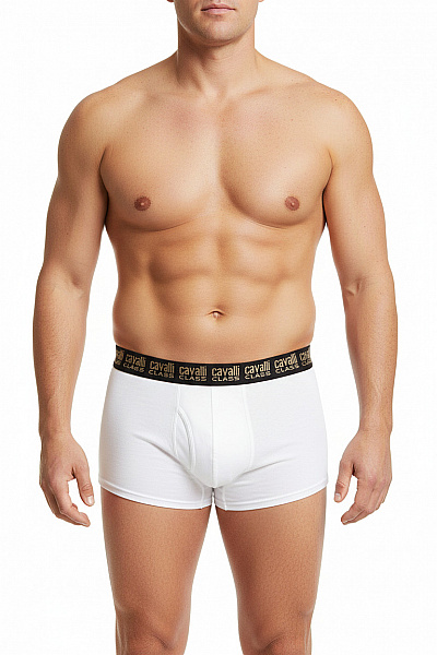 Roberto Cavalli Boxerky Bavlněné Bílé Vel. XXL