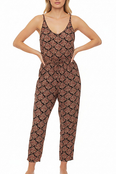 Bik Bok Dámský Overal Bez Rukávů S Potiskem Léto Viskóza Velikost S