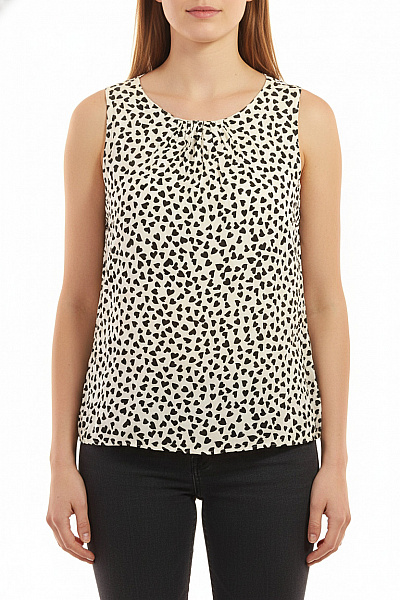 Wallis Dámská Halenka Bez Rukávů S Potiskem Srdíček Vel. EU 44