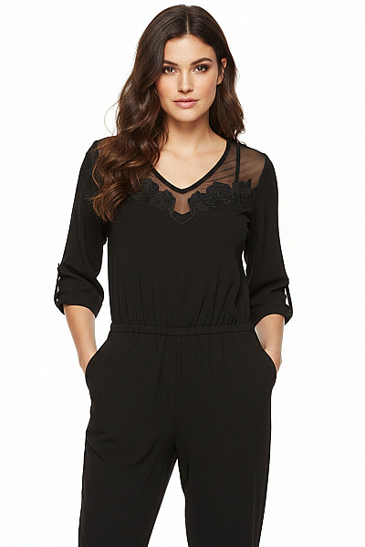 Kaporal černé Overal Krátký Rukáv Průhledný Velikost XS