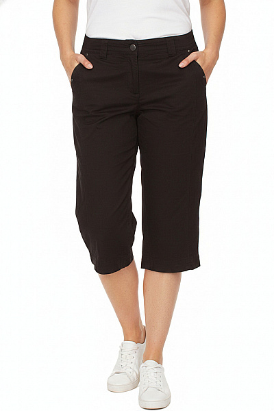 CECIL Dámské Hnědé Tříčtvrteční Volnočasové Cargo Kalhoty S Kapsami Velikost 30