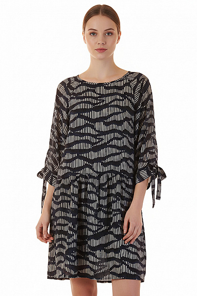 InWear Dámské šaty S Krátkým Rukávem A Vzorem Vel. 36