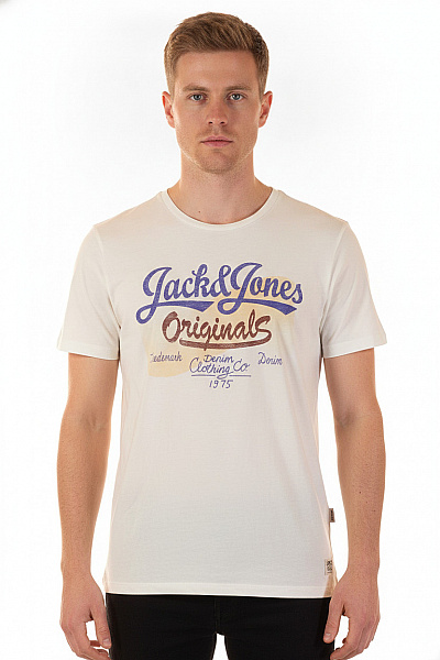 JACK & JONES Tričko S Krátkým Rukávem A Potiskem Vel. L