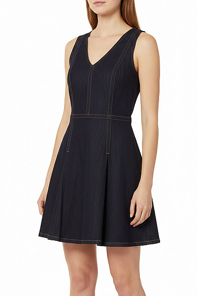 BANANA REPUBLIC Dámské Džínové šaty Bez Rukávů Letní Volnočasové Krátké Velikost 2