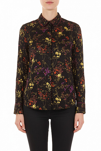 Baum Und Pferdgarten Dámská Košile S Dlouhým Rukávem Květinová černá Vel. 34