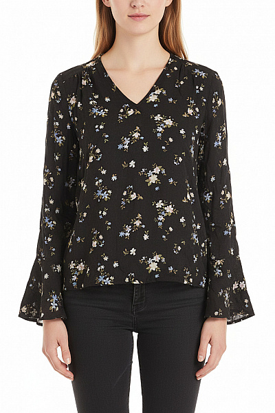 American Eagle Dámská Halenka S Dlouhým Rukávem A Květinovým Potiskem Velikost S