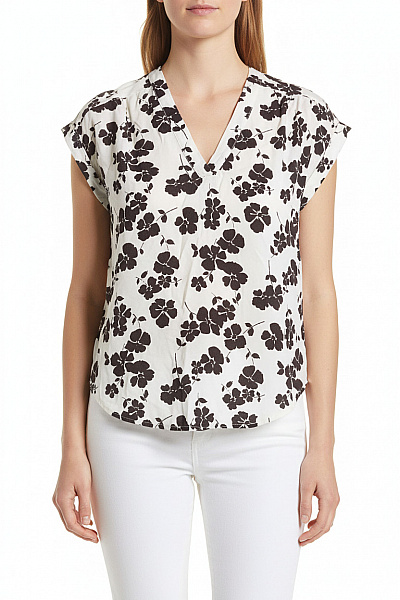 Gap Dámská Halenka S Krátkým Rukávem A Květinovým Potiskem Velikost XS