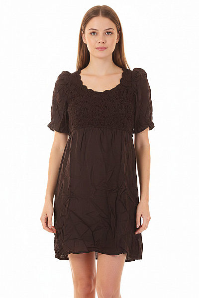 Dámská Halenka Krátký Rukáv Krajková černá Velikost S