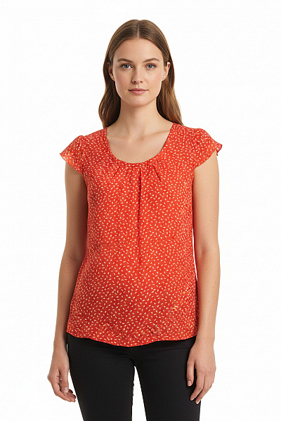 Esprit Dámská Halenka Bez Rukávů S Potiskem červená Velikost EU 38