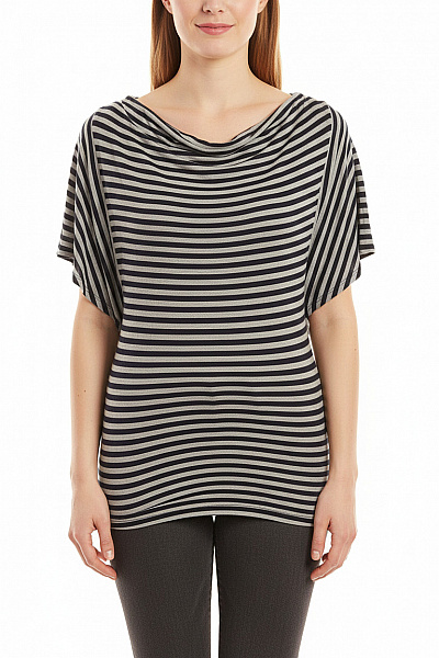 Phase Eight Dámské Tričko S Krátkým Rukávem Pruhované Basic Velikost EU L
