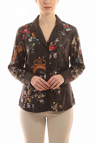 Ted Baker Dámská Košile S Dlouhým Rukávem A Potiskem Ptáků A Květin Vel. EU L