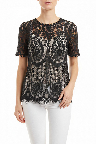 Next Dámská Krajková Halenka S Krátkým Rukávem Elegantní Velikost EU 38