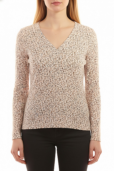 Marks & Spencer Dámské Tričko S Dlouhým Rukávem A Květinovým Vzorem Vel. 46