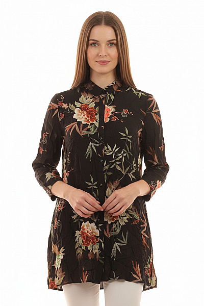 ZARA Dámská Košile S Dlouhým Rukávem A Květinovým Potiskem Vel. M