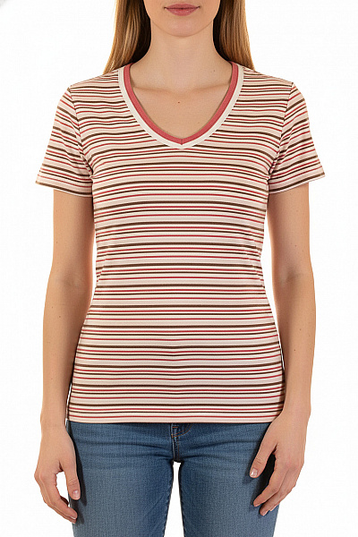 Brookshire Dámské Tričko S Krátkým Rukávem A Pruhovaným Vzorem Vel. S