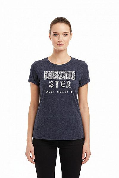 Hollister Dámské Tričko S Krátkým Rukávem A Potiskem Velikost XS