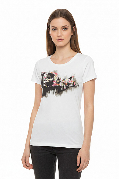 BENCH. Dámské Tričko S Krátkým Rukávem A Potiskem Květinový Vzor Velikost XS