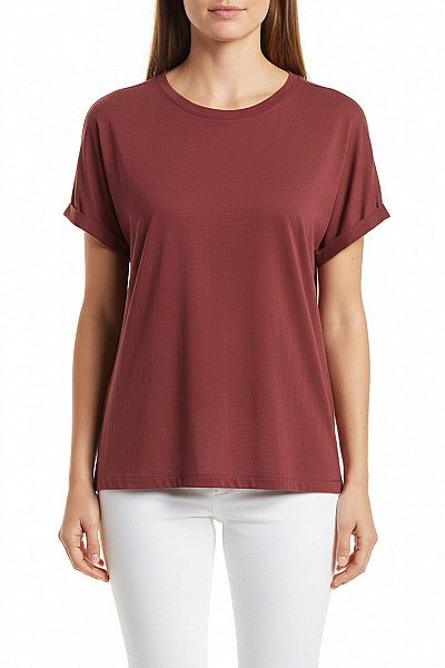 MANGO Dámské Tričko S Krátkým Rukávem červené Basic Velikost XS]