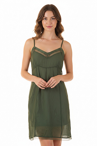 NOA NOA Zelené šaty Na Ramínka Krajkové Letní Volnočasové Velikost M