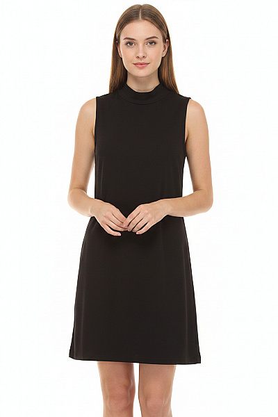 SOAKED Dámské šaty Bez Rukávů černé Jednoduché Minimalistické Tričkové Ke Kolenům Vel. S