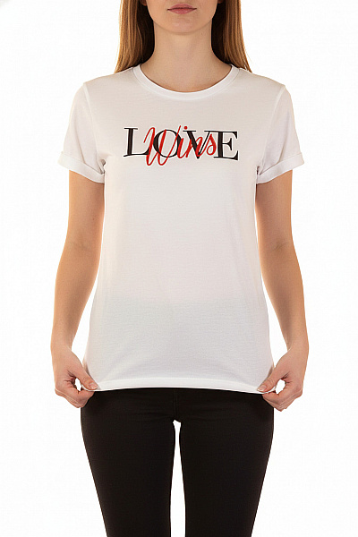 MANGO Dámské Tričko S Krátkým Rukávem A Potiskem Bílé Bavlněné Velikost S