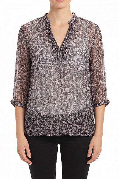 S.OLIVER Dámská Halenka S Dlouhým Rukávem A Květinovým Potiskem Vel. 42