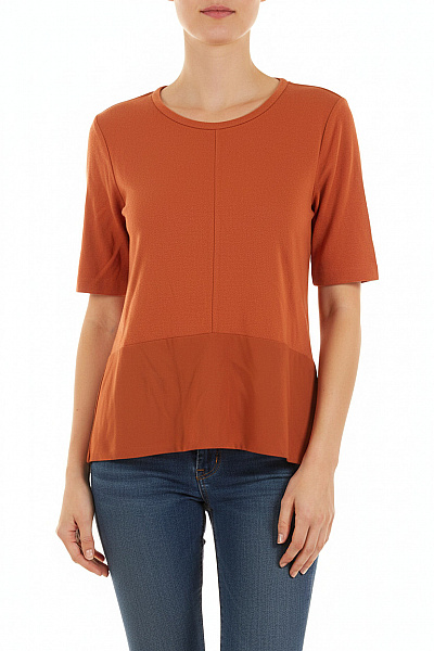 ANN TAYLOR Oranžová Halenka S Krátkým Rukávem Z Rayonové Látky Vel. XS