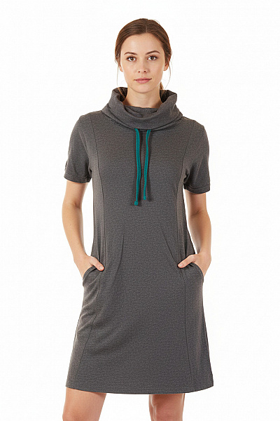 ONLY Dámské šedé šaty S Krátkým Rukávem A Kapsami Vel. S