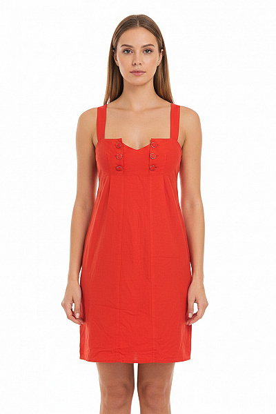 Reiss Oranžové šaty Na Ramínka Mini Letní Volnočasové Vel. 8