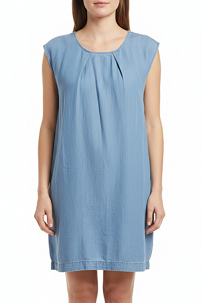 Won Hundred Dámské šaty Bez Rukávů Modré Volnočasové Plátěné Letní Vel. M