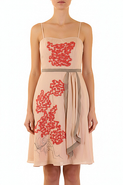 Steps Růžové šaty Na Ramínka Letní Květované Vyšívané Velikost 34