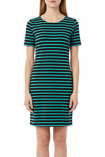 S.OLIVER Dámské Pruhované šaty S Krátkým Rukávem A Výstřihem Velikost DE 36