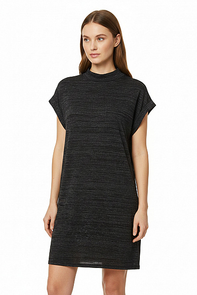 River Island Dámské šaty Tričkové Krátký Rukáv šedé Třpytivé Volnočasové Velikost 36