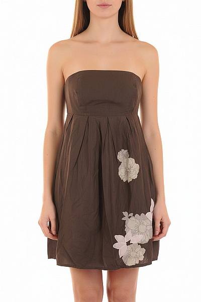 Gap Hnědé Květované šaty Bez Rukávů Velikost 2